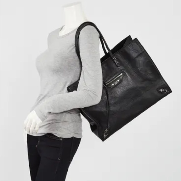 Balenciaga Handbags - Balenciaga Authentic Charcoal Le City Tote Bag